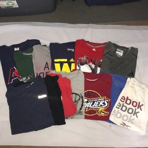 13 Shirt Lot Men's Nike, Jordan, Adidas Reebok
